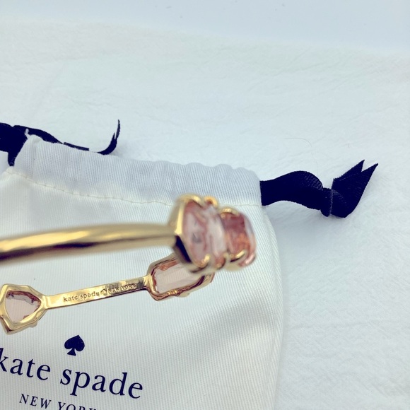 Kate Spade Gold Bangle Bracelet with Rose Accents - Picture 3 of 4